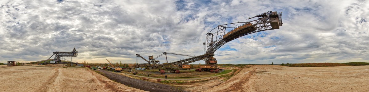 Bagger und Absetzer